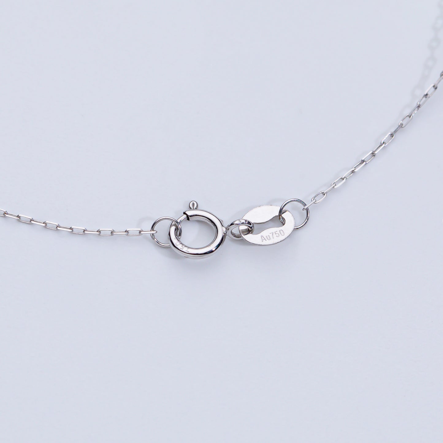 18K Solid Gold Floating Akoya Sea Pearl Necklace - Minimalist 5-6mm Japanese Pearl Jewelry