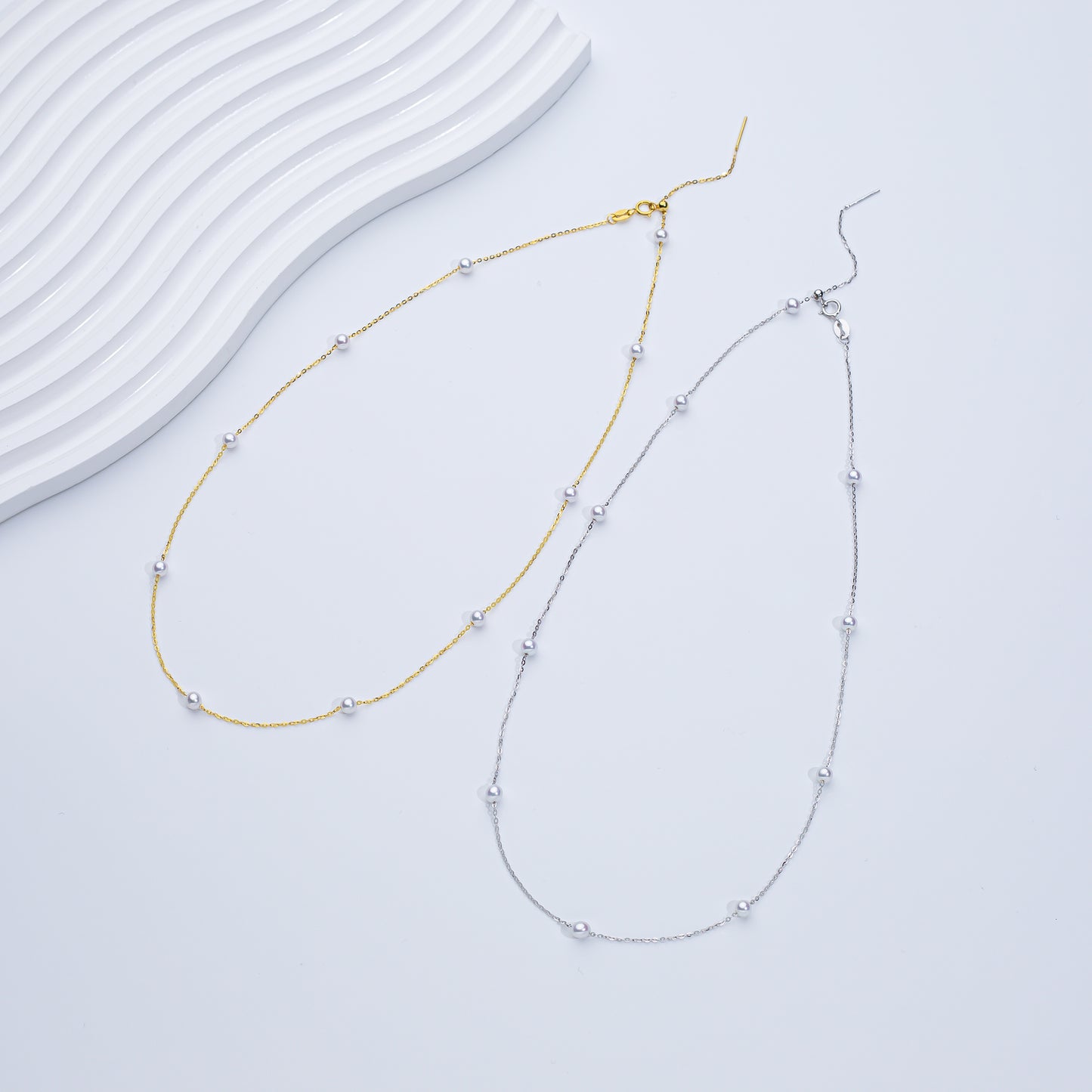 S925 Freshwater Pearl Floating Necklace