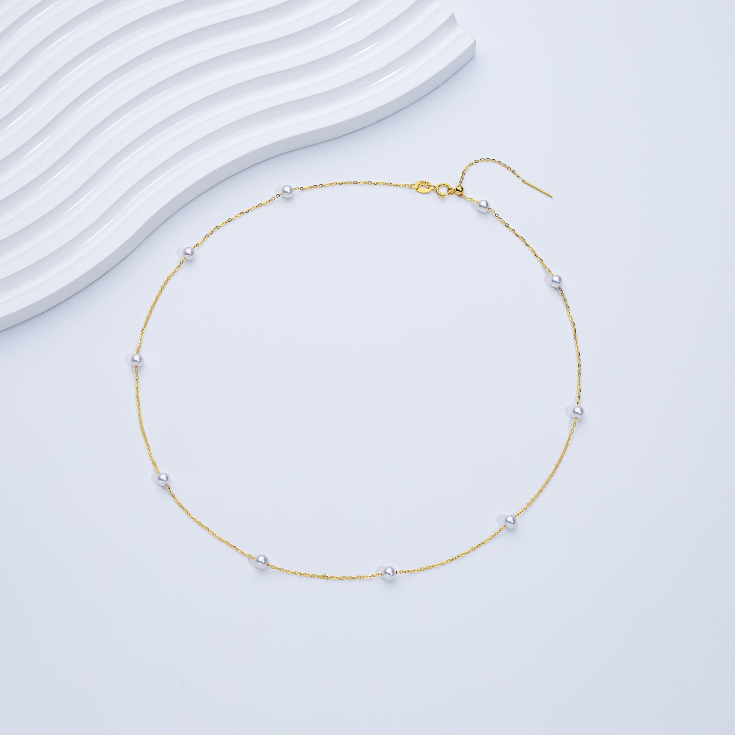 S925 Freshwater Pearl Floating Necklace