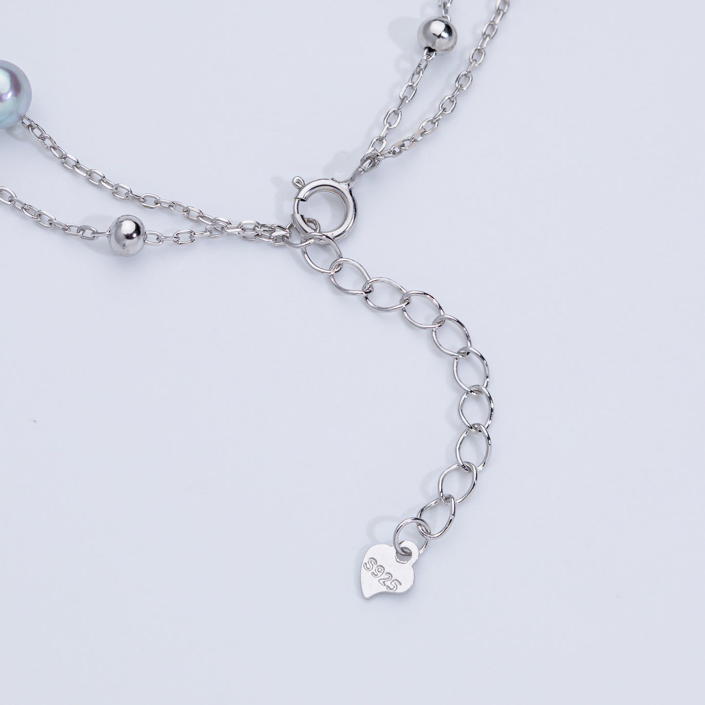 S925 Akoya Sea Pearl Double Layer Bracelet