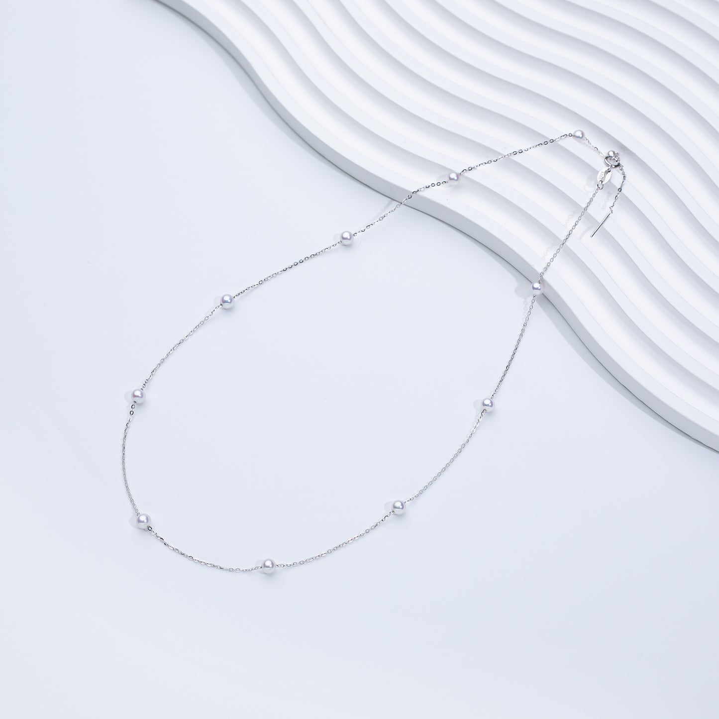 S925 Freshwater Pearl Floating Necklace