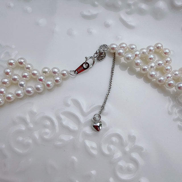 Elegant Hand-braided Petite Fresh Water Pearl Necklace
