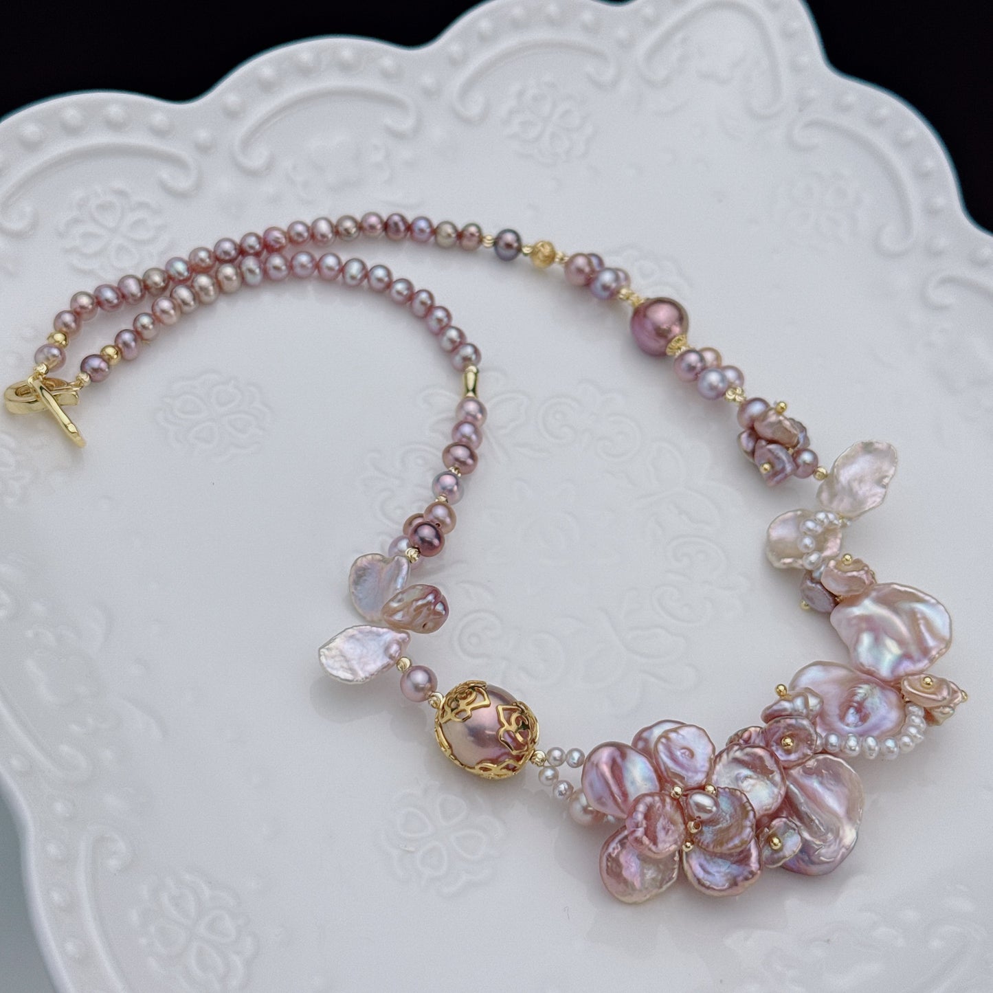 Handmade High Quality Freshwater Baroque Pearl Necklace