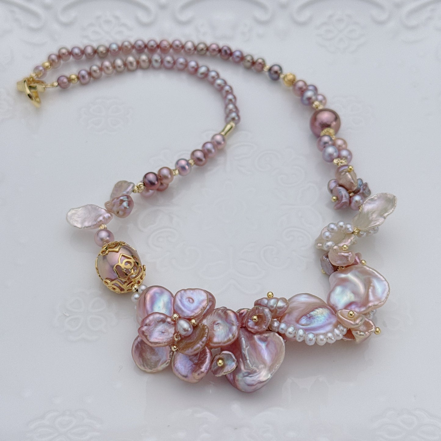 Handmade High Quality Freshwater Baroque Pearl Necklace