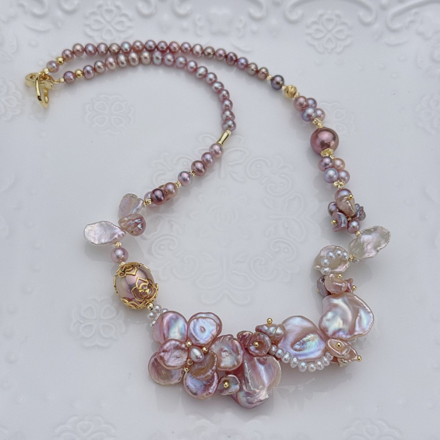 Handmade High Quality Freshwater Baroque Pearl Necklace