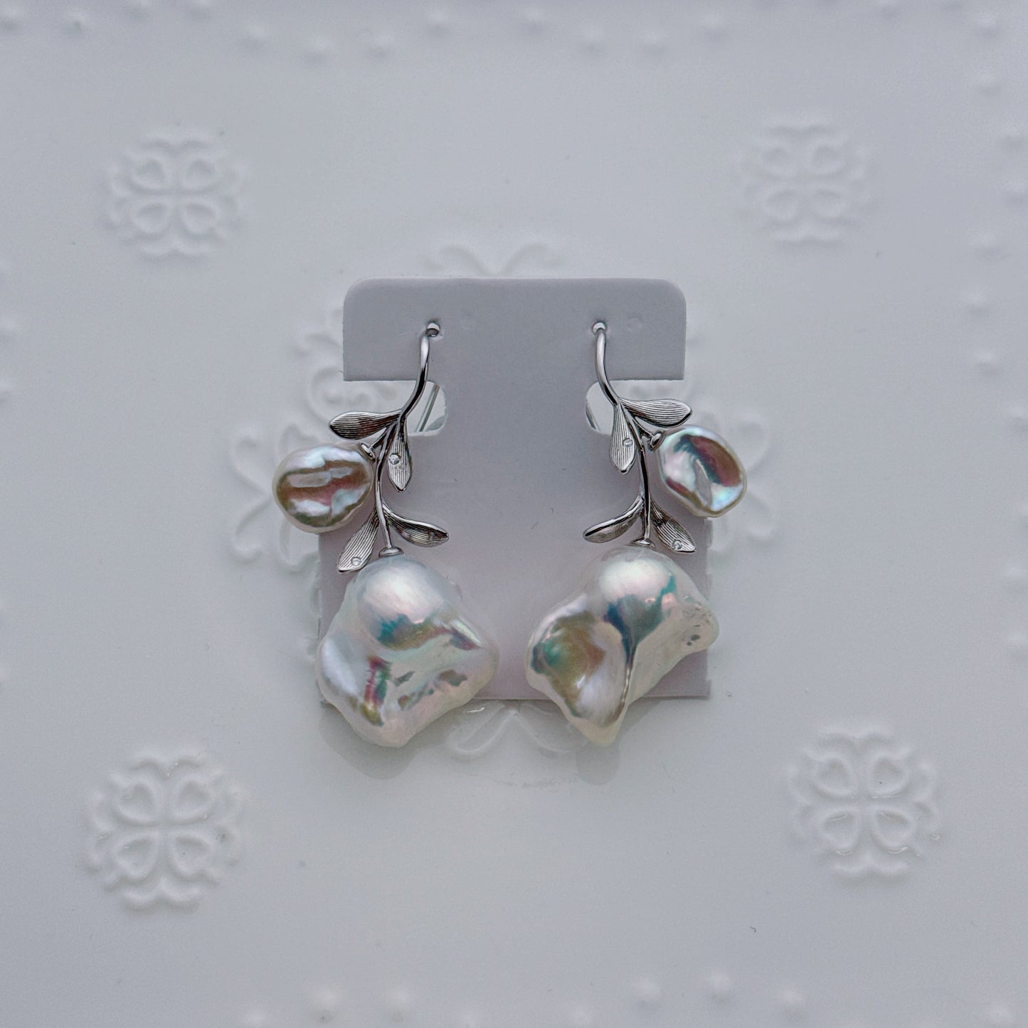 Artisan Flame Ball Baroque Pearl Hook Earrings – Large 16-18mm Freshwater Pearls – S925 Sterling Silver