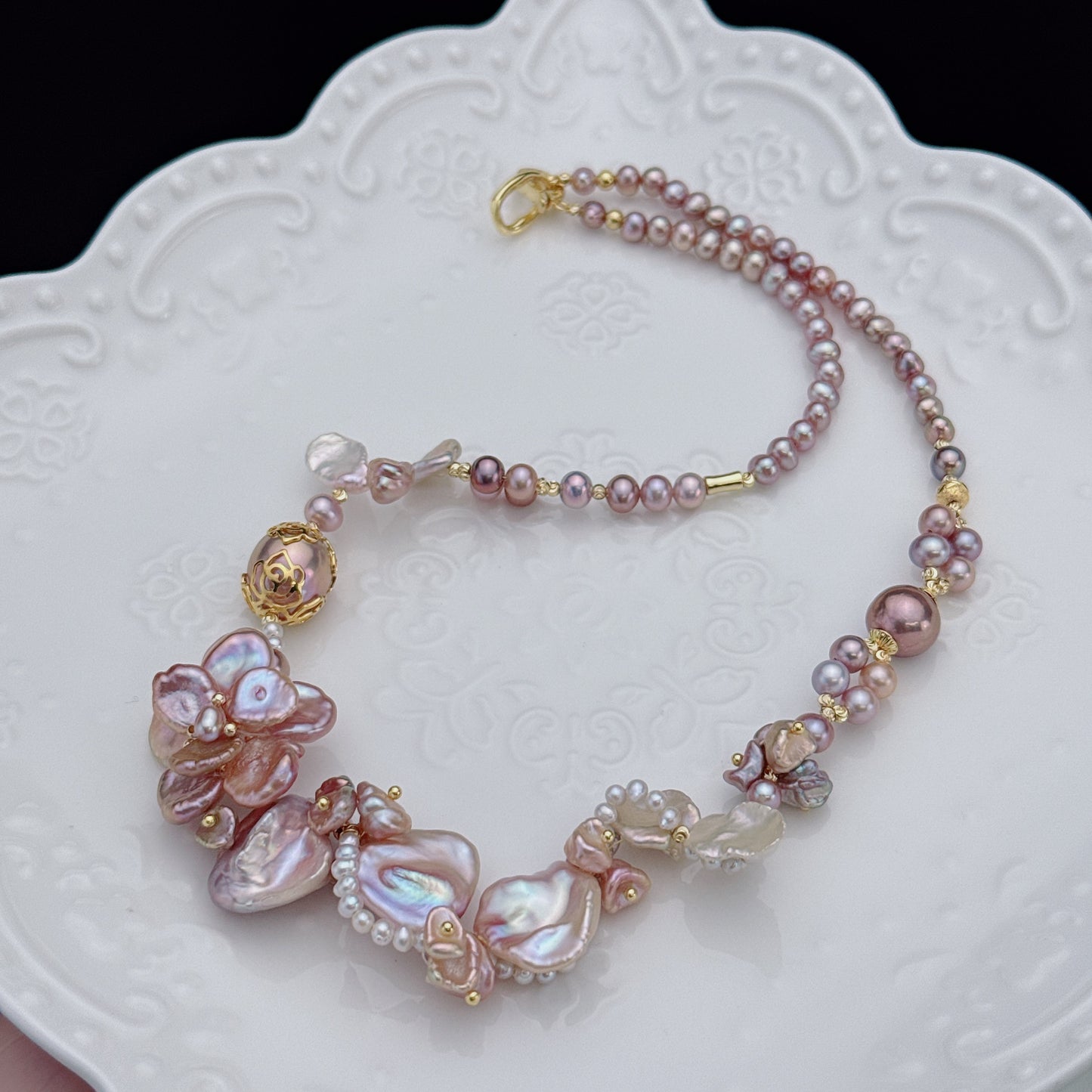 Handmade High Quality Freshwater Baroque Pearl Necklace