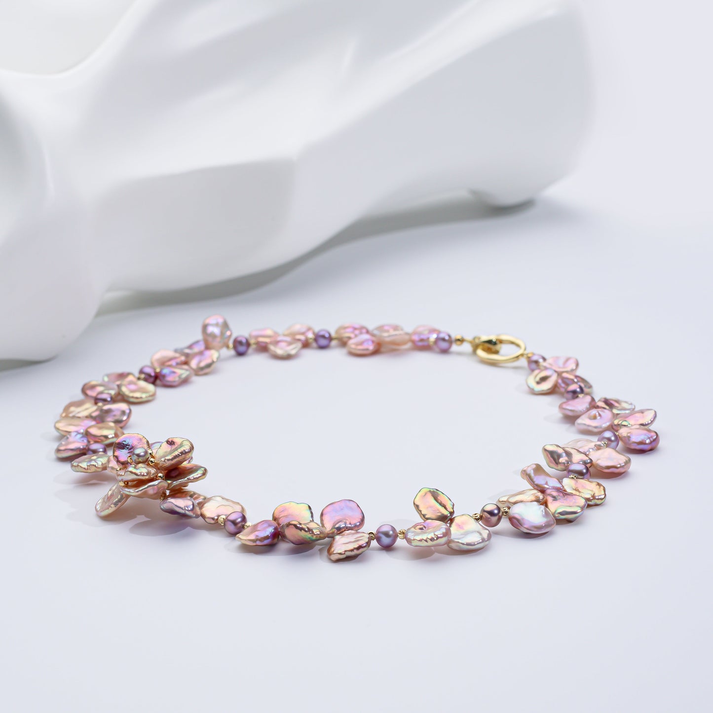 Blossom Pearl Necklace – Handcrafted Floral Fine Jewelry
