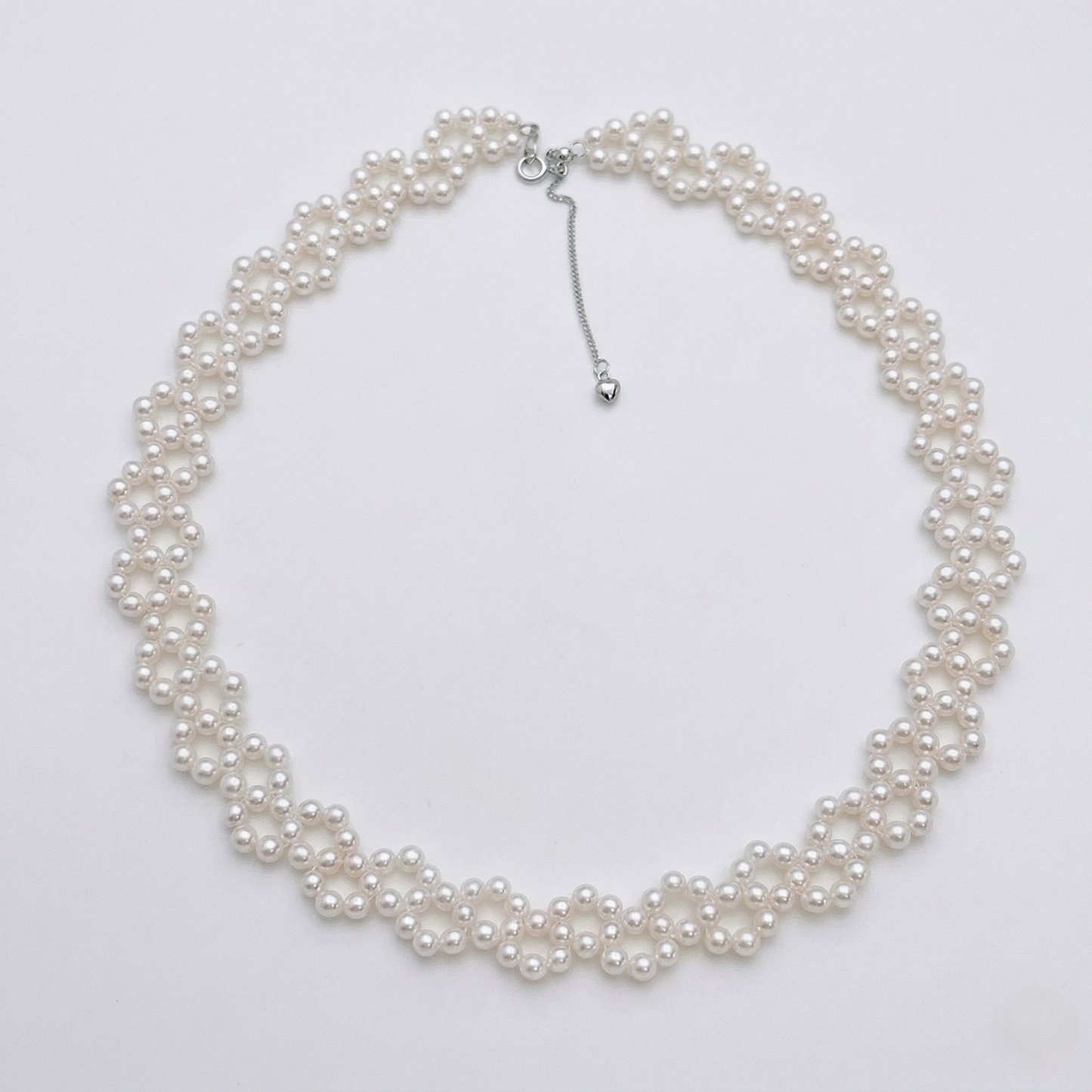 Elegant Hand-braided Petite Fresh Water Pearl Necklace