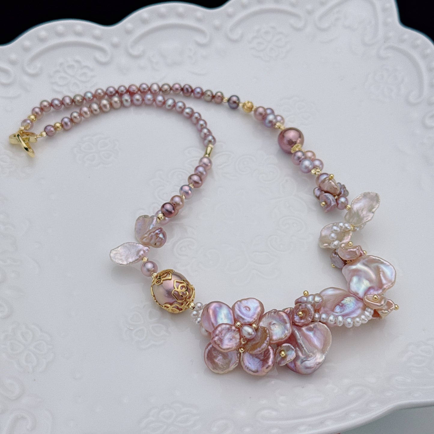 Handmade High Quality Freshwater Baroque Pearl Necklace