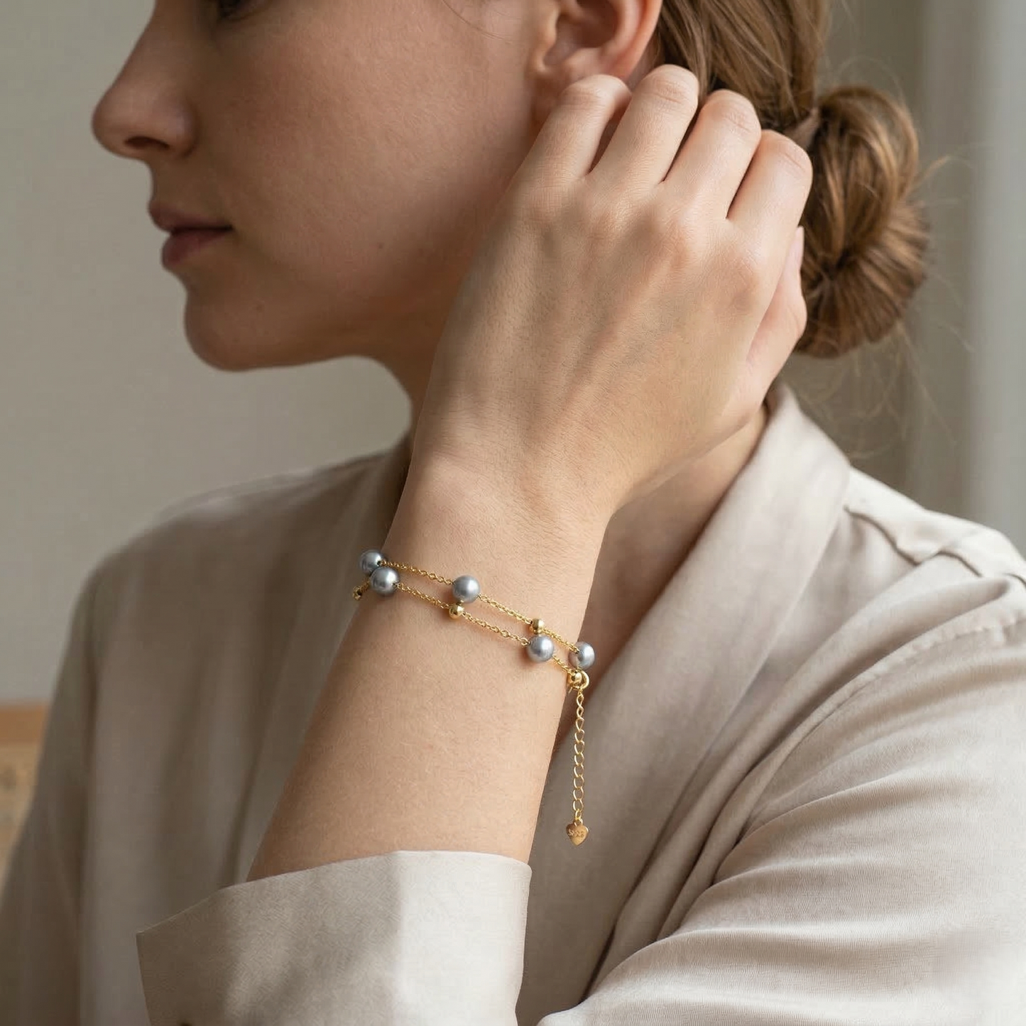 Lustrous Akoya Sea Pearl Bracelet - Genuine S925 Sterling Silver - Minimalist Bridal & Everyday Luxury