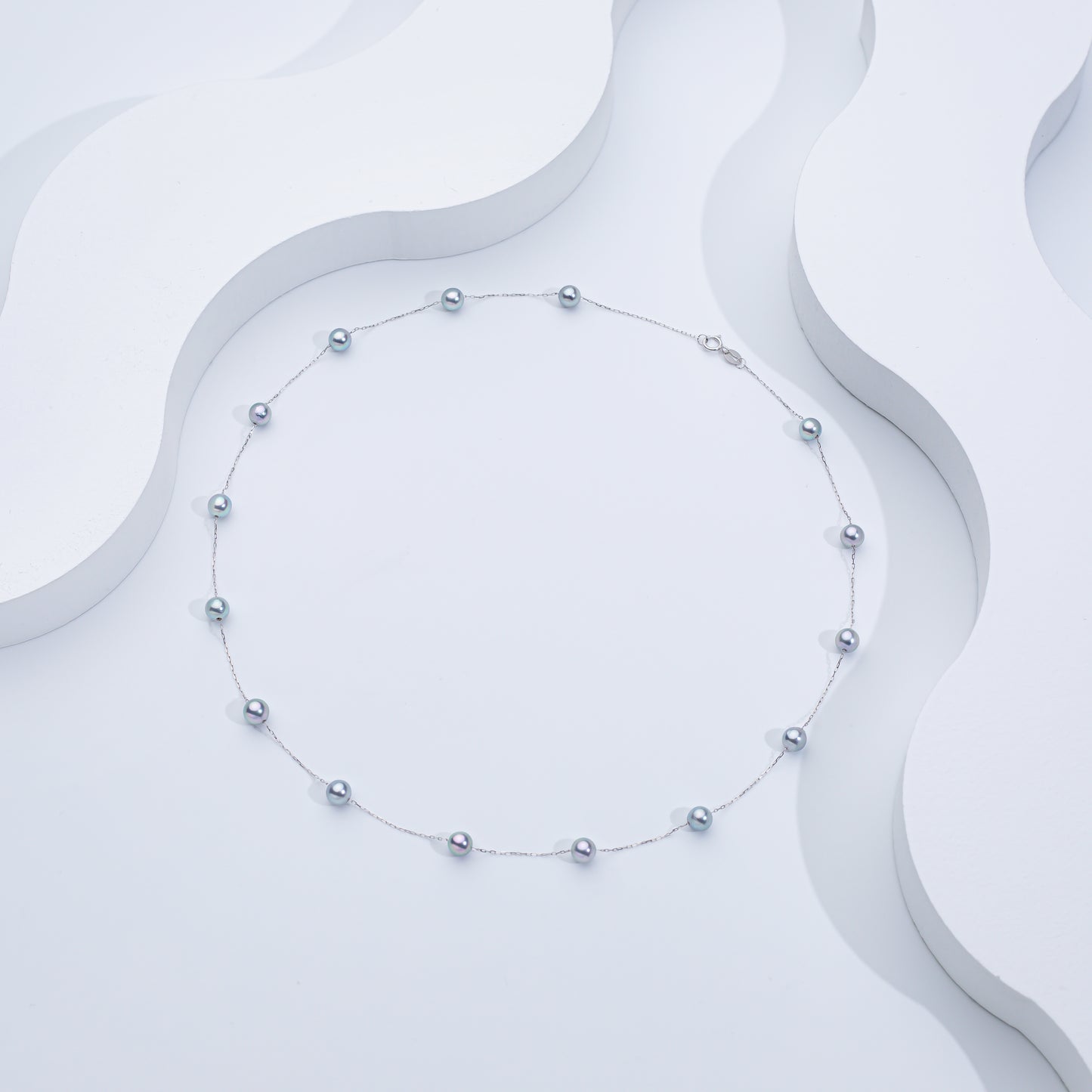 Lustrous Akoya Sea Pearl Necklace - Genuine S925 Sterling Silver - Minimalist Bridal & Everyday Luxury