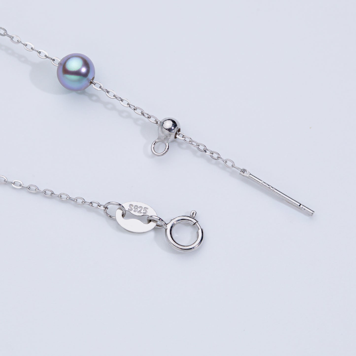 Lustrous Akoya Sea Pearl Necklace - Genuine S925 Sterling Silver - Minimalist Bridal & Everyday Luxury